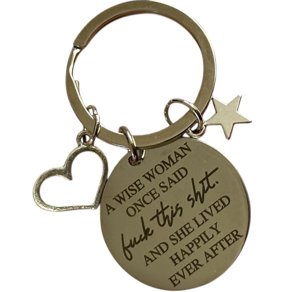 Inspirational Sassy Quote Charm Girly Keychain Bag Charm